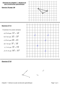 Exercices Vecteurs du Plan : Construction Géométrique