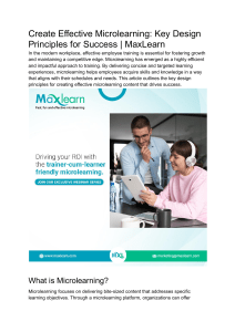 Create Effective Microlearning  Key Design Principles for Success   MaxLearn