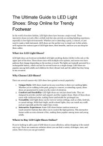 The Ultimate Guide to LED Light Shoes  Shop Online for Trendy Footwear