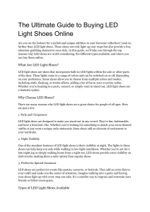 The Ultimate Guide to Buying LED Light Shoes Online