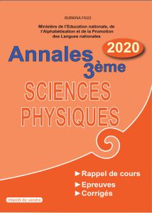 annales sciences physiques 3e