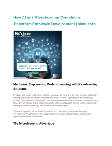 How AI and Microlearning Combine to Transform Employee Development   MaxLearn