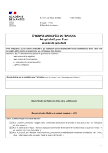 Pr&eacute;paration Examen Fran&ccedil;ais: Litt&eacute;rature & Grammaire 1&egrave;re
