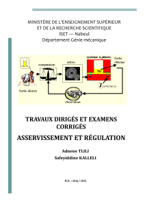 TD corriges asservissement et regulation