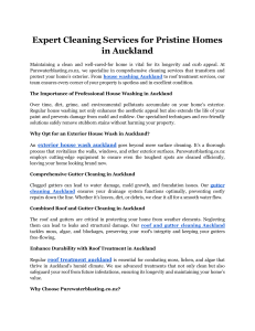 Expert Cleaning Services for Pristine Homes in Auckland