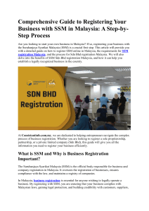 sdn bhd registration malaysia