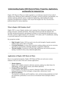 Understanding Duplex 2205 Sheets & Plates: Properties, Applications, and Benefits for Industrial Use