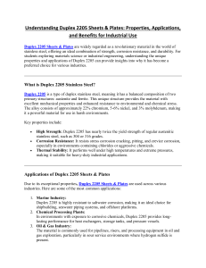 Understanding Duplex 2205 Sheets & Plates: Properties, Applications, and Benefits for Industrial