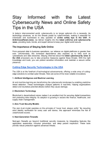 Stay Informed with the Latest Cybersecurity News and Online Safety Tips in the USA