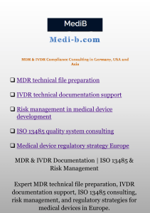 Medical device regulatory strategy Europe