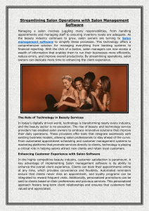 Streamlining Salon Operations with Salon Management Software