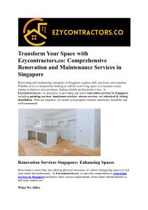 Plumbing services Singapore