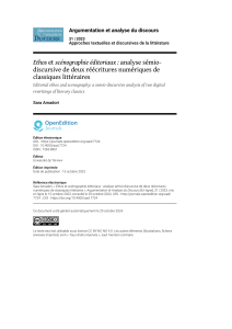 Ethos & Scenography in Digital Literary Rewritings