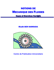 MECANIQUE DES FLUIDES TD