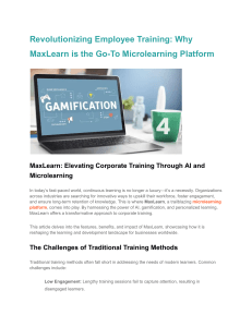 Revolutionizing Employee Training  Why MaxLearn is the Go-To Microlearning Platform