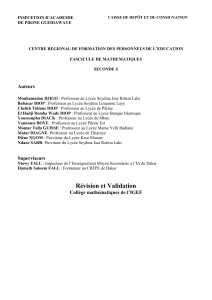 Fascicule de Mathématiques Seconde S