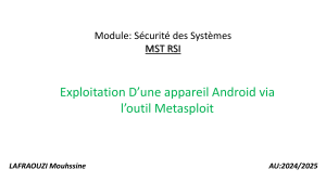 Exploitation Android avec Metasploit