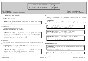 groupes cycliques