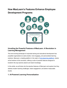 How MaxLearn’s Features Enhance Employee Development Programs