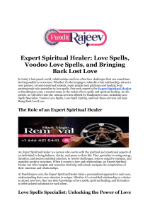 Expert Spiritual Healer