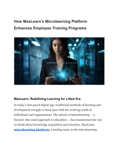 How MaxLearn’s Microlearning Platform Enhances Employee Training Programs