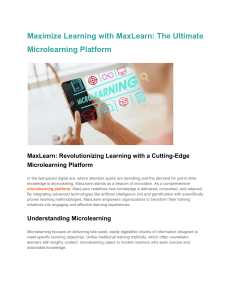 Maximize Learning with MaxLearn  The Ultimate Microlearning Platform