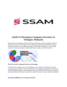 Business Registration Selangor.