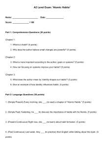 Updated A2 Level Exam Atomic Habits