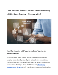 Case Studies  Success Stories of Microlearning LMS in Sales Training   MaxLearn LLC