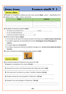 examen simili N° 01 physique chimie