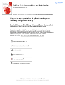 Magnetic nanoparticles Applications in gene delivery and gene therapy