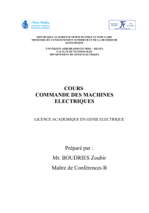 COURS BOUDRIES COMMANDE DES MACHINES ELECTRIQUES