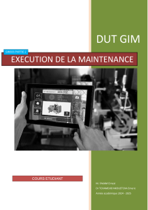 Exécution de la Maintenance - Cours Etudiant à Remplir