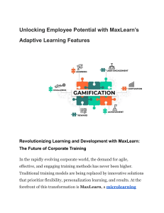 Unlocking Employee Potential with MaxLearn’s Adaptive Learning Features