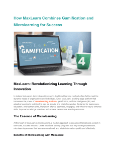 How MaxLearn Combines Gamification and Microlearning for Success