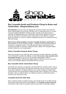 Cannabis seeds for sale Italy