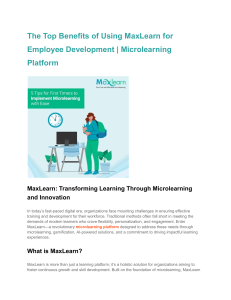 The Top Benefits of Using MaxLearn for Employee Development   Microlearning Platform