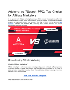 Adsterra vs 7Search PPC  Top Choice for Affiliate Marketers