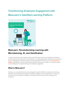 Transforming Employee Engagement with MaxLearn’s Gamified Learning Platform