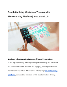 Revolutionizing Workplace Training with Microlearning Platform   MaxLearn LLC