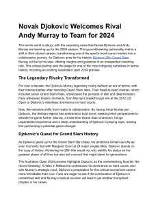 Novak Djokovic Welcomes Rival Andy Murray to Team for 2024 (1)