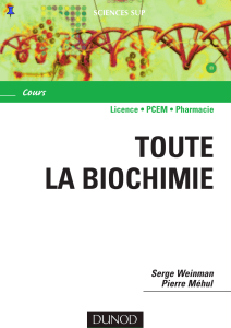 Biochimie : Cours Licence, PCEM, Pharmacie