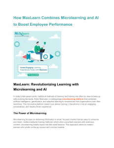 How MaxLearn Combines Microlearning and AI to Boost Employee Performance