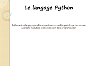 Introduction au langage Python : bases et concepts cl&eacute;s