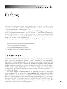 hashing chapter detailed in c++