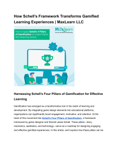 How Schell’s Framework Transforms Gamified Learning Experiences   MaxLearn LLC