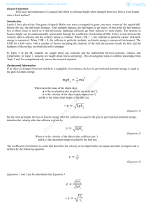  How does the temperature of a squash ball affect its rebound height when dropped from rest, from a 