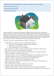 Etude de cas - Bilan thermique