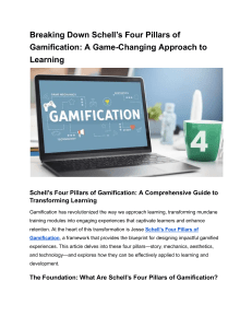 Breaking Down Schell’s Four Pillars of Gamification  A Game-Changing Approach to Learning