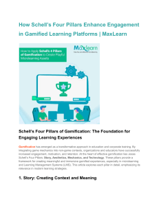 How Schell’s Four Pillars Enhance Engagement in Gamified Learning Platforms   MaxLearn